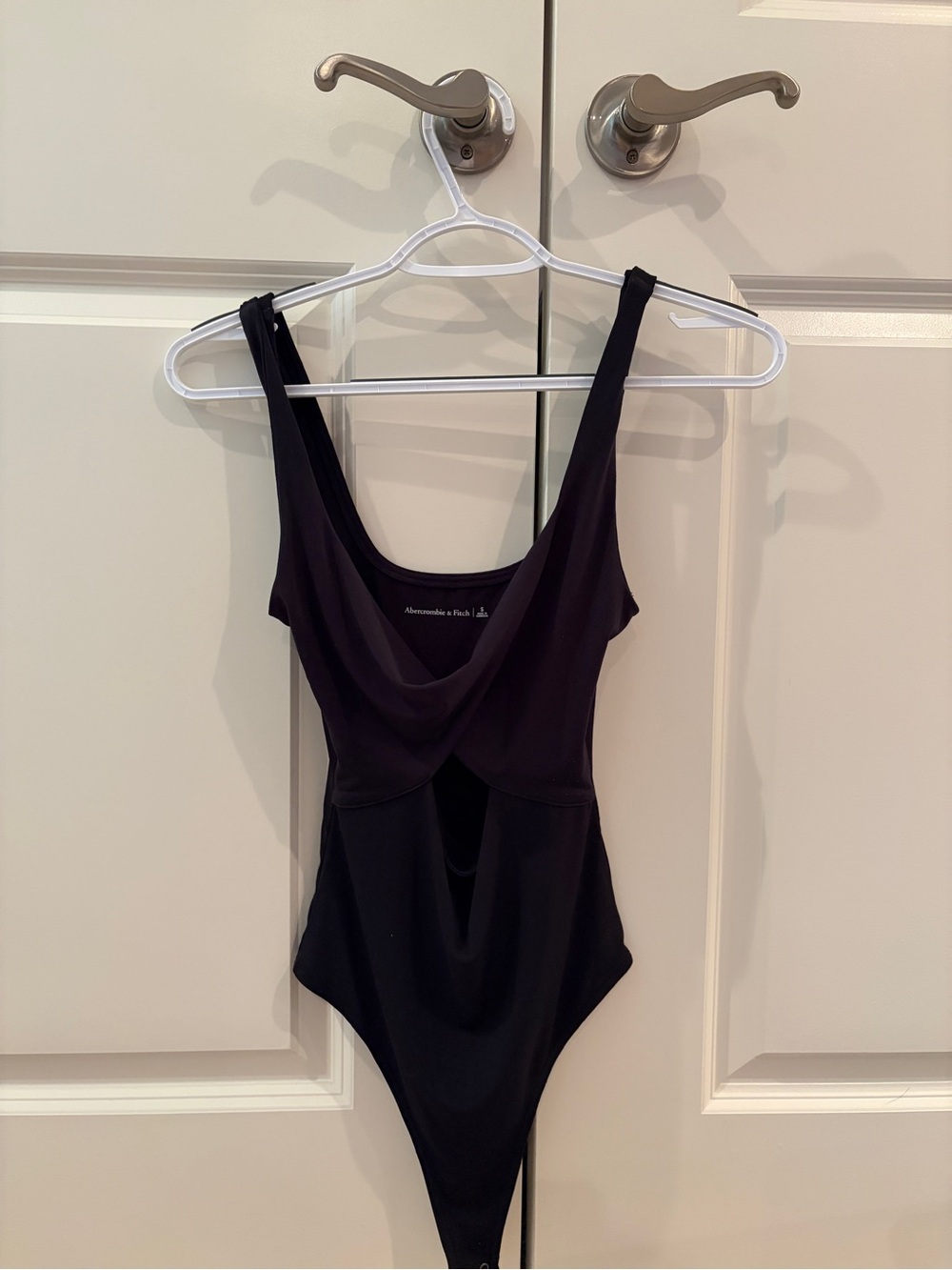 Abercrombie & Fitch Black Scoop Cutout Bodysuit